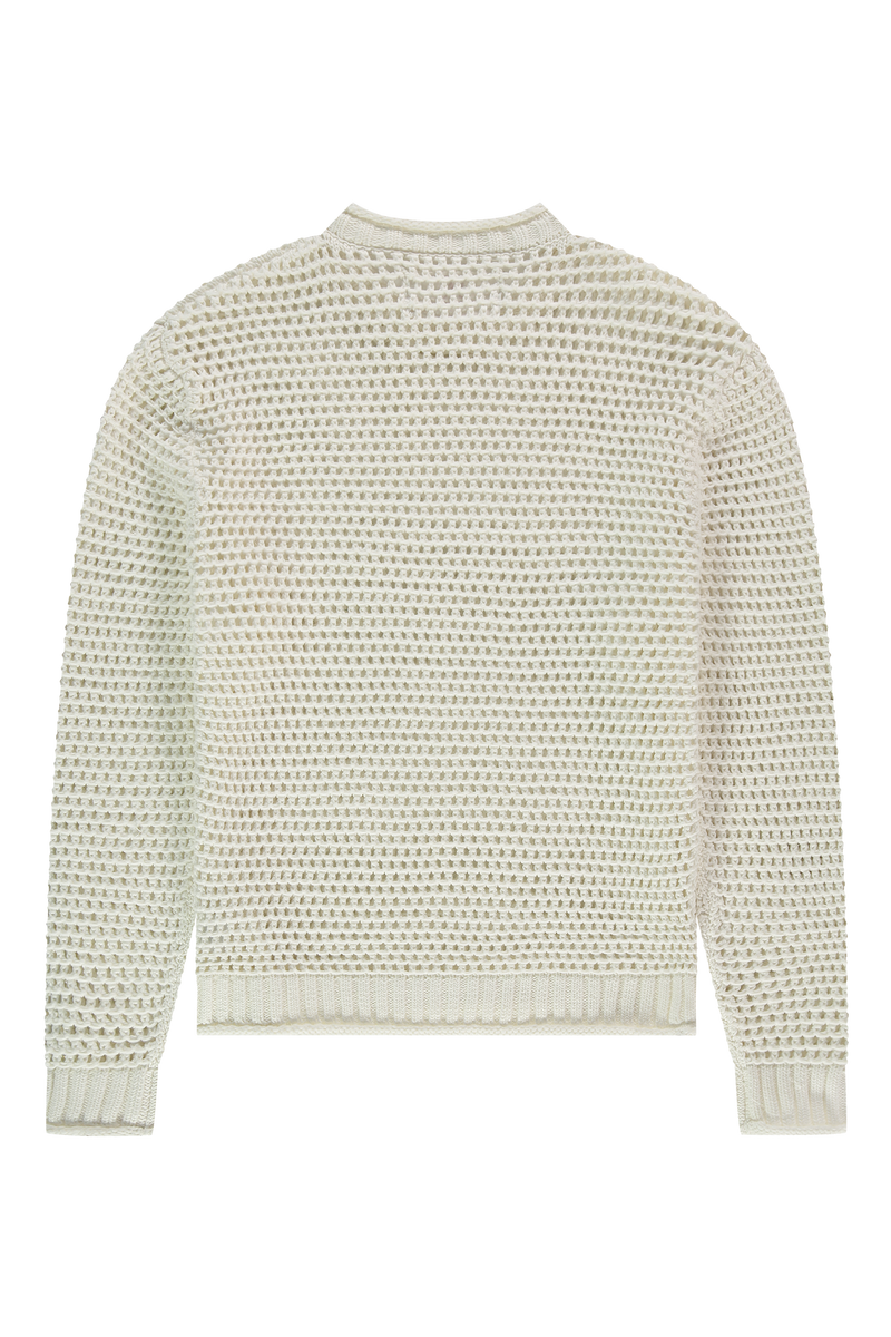 perd / Back open knit (White) トップス