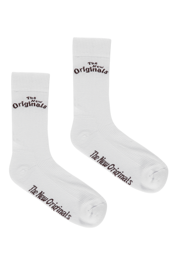 Workman Socks White/Coffee Liqueur