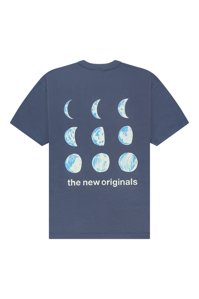 9 Moon Phases Tee Ombre Blue