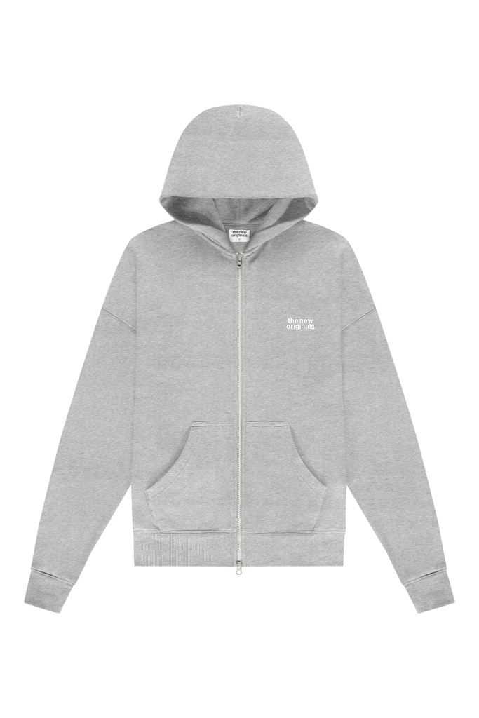 CATNA Zip Up Hoodie Light Grey Melange