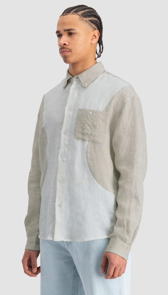 Curve Shirt Linen White Alyssum/Beige