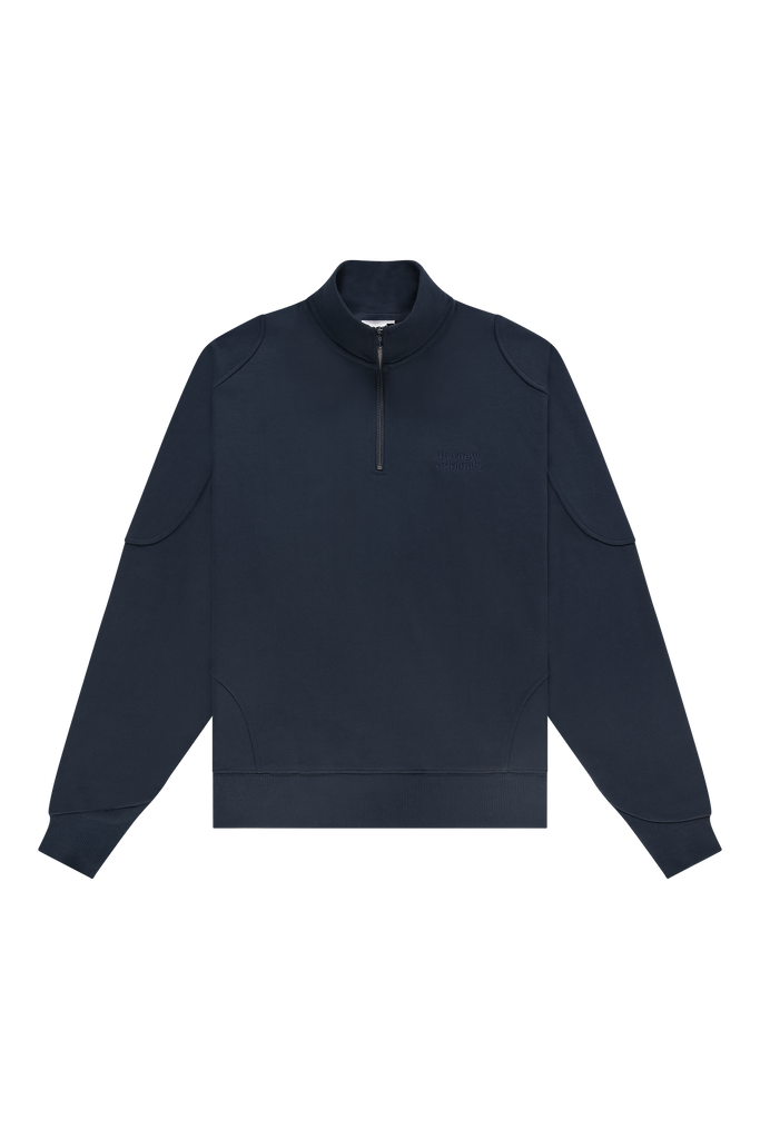 Emblem Half-Zip Sweater Navy