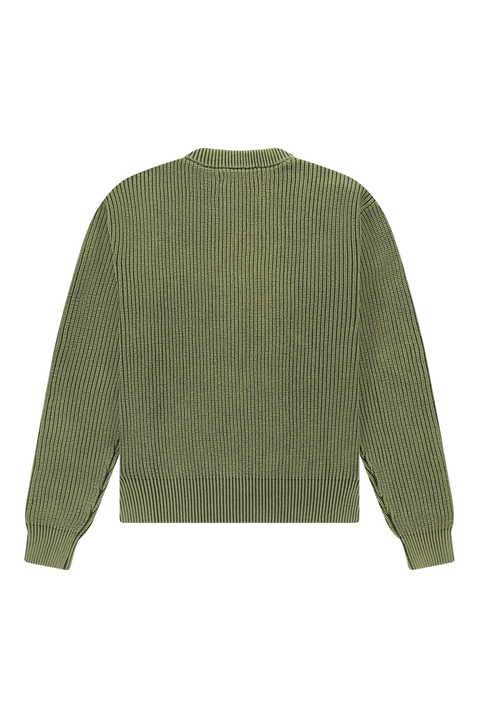 Fisherman Rib Knit Crewneck Deep Depths