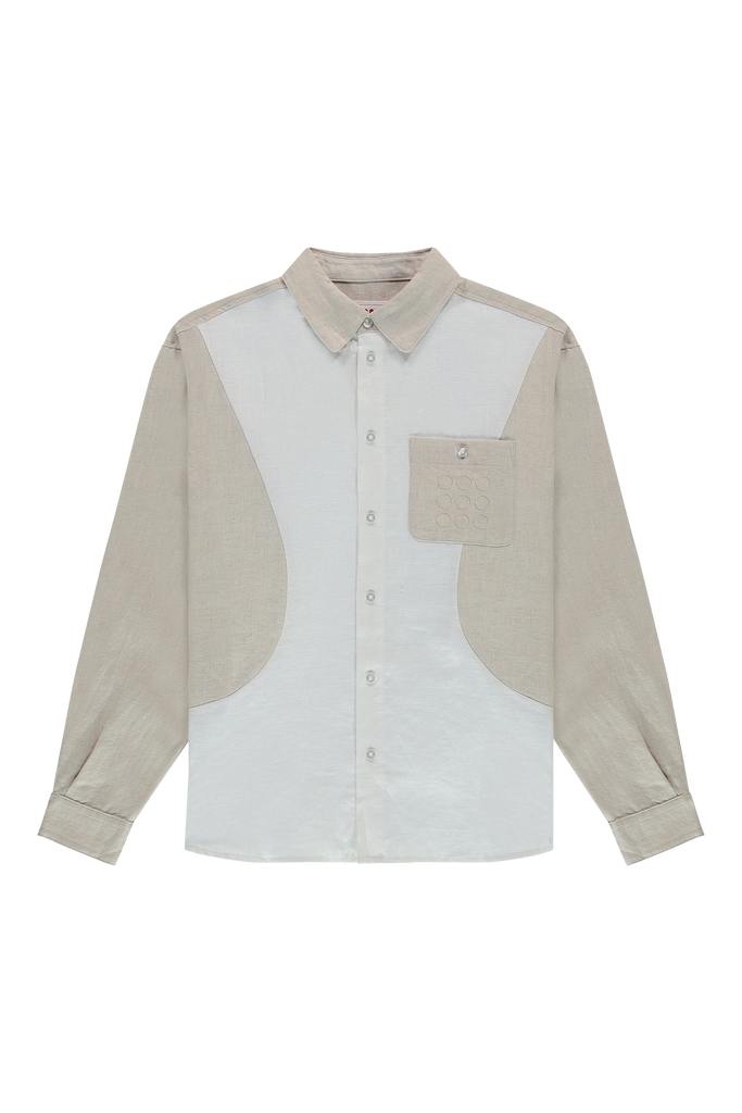 Curve Shirt Linen White Alyssum/Beige