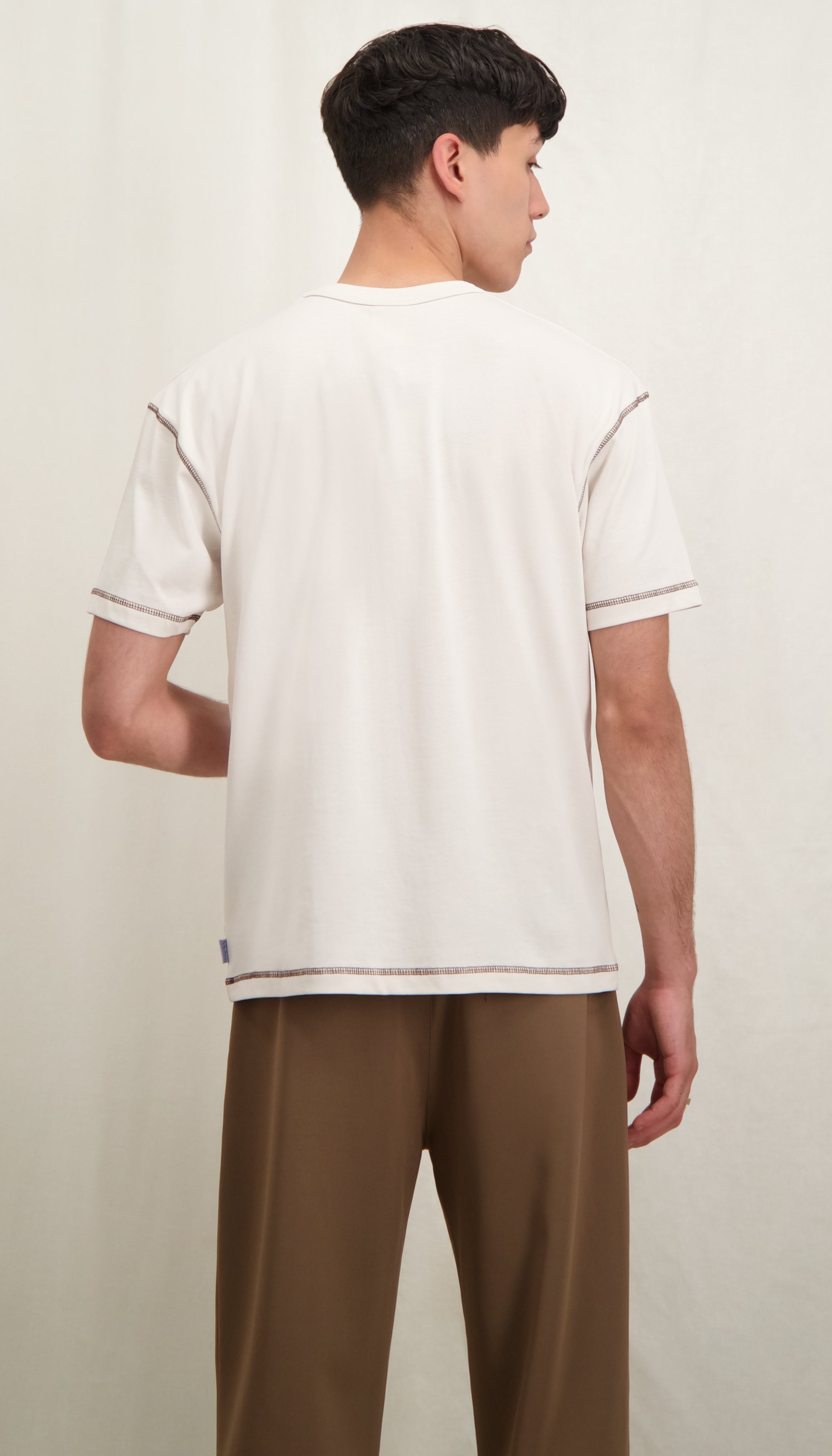 Workman Embroidered Tee White Sand